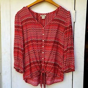 Red, Lucky Brand medium blouse